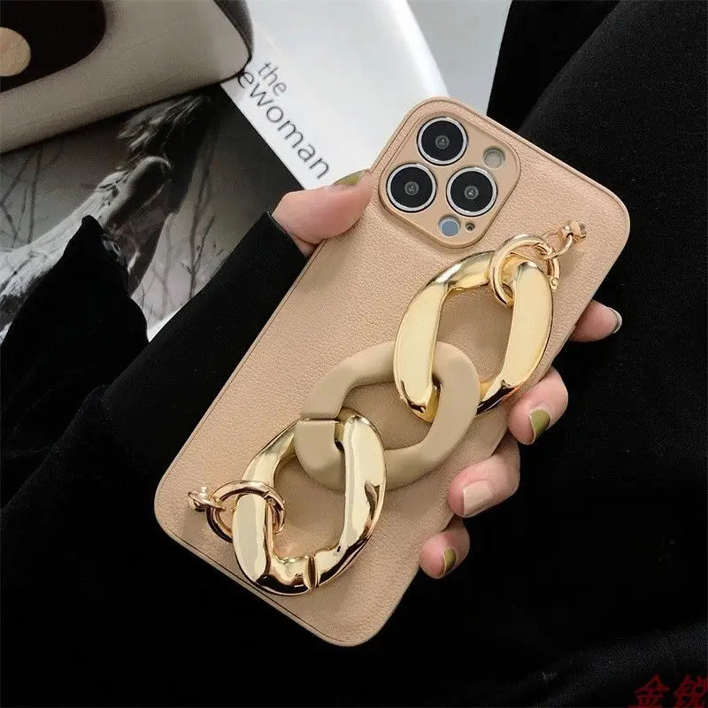 Chunky Chain Phone Case - iPhone 13 Pro Max / 13 Pro / 13 / 13 mini / 12 Pro Max / 12 Pro / 12 / 12 mini / 11 Pro Max / 11 Pro / 11 / SE / XS Max / XS / XR / X / SE 2 / 8 / 8 Plus / 7 / 7 Plus-1