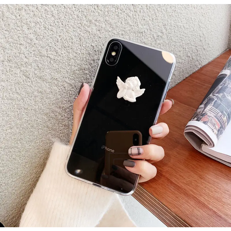 Clear Mobile Case with Angel Motif - iPhone 11 Pro Max / 11 