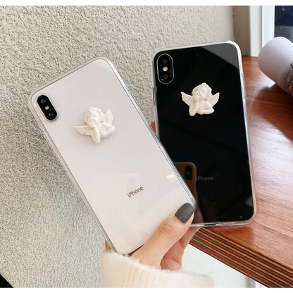 Clear Mobile Case with Angel Motif - iPhone 11 Pro Max / 11 