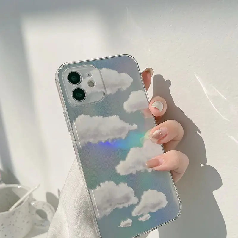 Cloud Holographic Phone Case - iPhone 12 Pro Max / 12 Pro / 12 / 12 mini / 11 Pro Max / 11 Pro / 11 / SE / XS Max / XS / XR / X / SE 2 / 8 / 8 Plus / 7 / 7 Plus-11