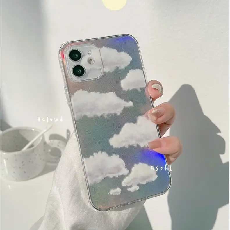 Cloud Holographic Phone Case - iPhone 12 Pro Max / 12 Pro / 12 / 12 mini / 11 Pro Max / 11 Pro / 11 / SE / XS Max / XS / XR / X / SE 2 / 8 / 8 Plus / 7 / 7 Plus-8