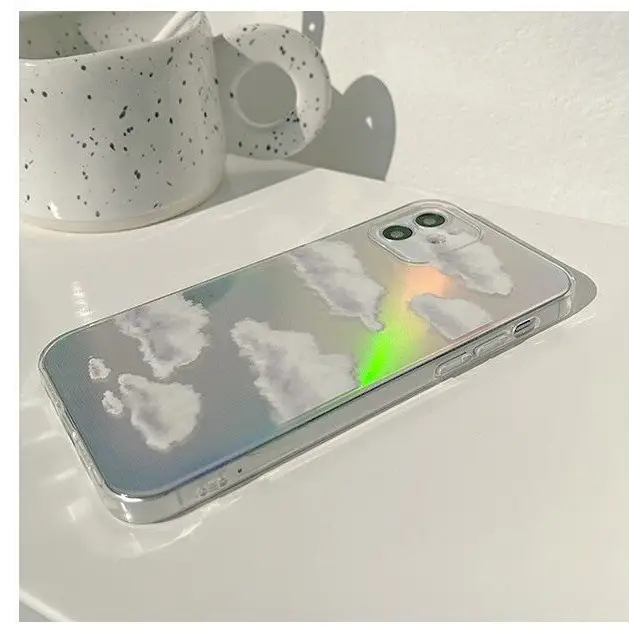 Cloud Holographic Phone Case - iPhone 12 Pro Max / 12 Pro / 12 / 12 mini / 11 Pro Max / 11 Pro / 11 / SE / XS Max / XS / XR / X / SE 2 / 8 / 8 Plus / 7 / 7 Plus-6