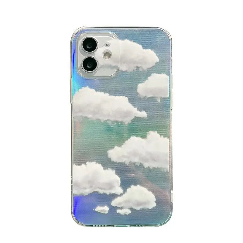 Cloud Holographic Phone Case - iPhone 12 Pro Max / 12 Pro / 12 / 12 mini / 11 Pro Max / 11 Pro / 11 / SE / XS Max / XS / XR / X / SE 2 / 8 / 8 Plus / 7 / 7 Plus-4