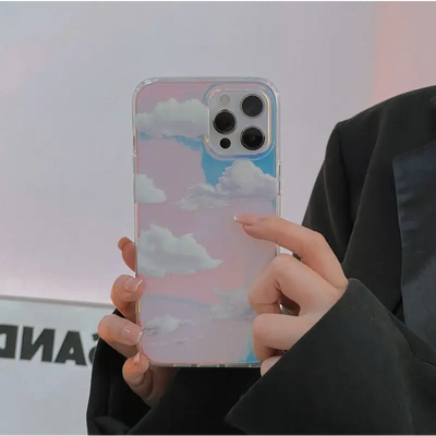Cloud Holographic Transparent Phone Case - iPhone 12 Pro Max / 12 Pro / 12 / 12 mini / 11 Pro Max / 11 Pro / 11 / SE / XS Max / XS / XR / X / SE 2 / 8 / 8 Plus / 7 / 7 Plus-8