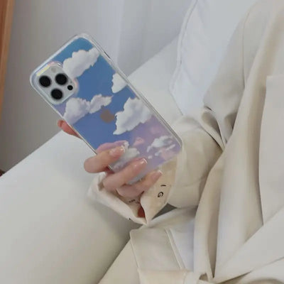 Cloud Holographic Transparent Phone Case - iPhone 12 Pro Max / 12 Pro / 12 / 12 mini / 11 Pro Max / 11 Pro / 11 / SE / XS Max / XS / XR / X / SE 2 / 8 / 8 Plus / 7 / 7 Plus-2