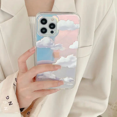 Cloud Holographic Transparent Phone Case - iPhone 12 Pro Max / 12 Pro / 12 / 12 mini / 11 Pro Max / 11 Pro / 11 / SE / XS Max / XS / XR / X / SE 2 / 8 / 8 Plus / 7 / 7 Plus-4
