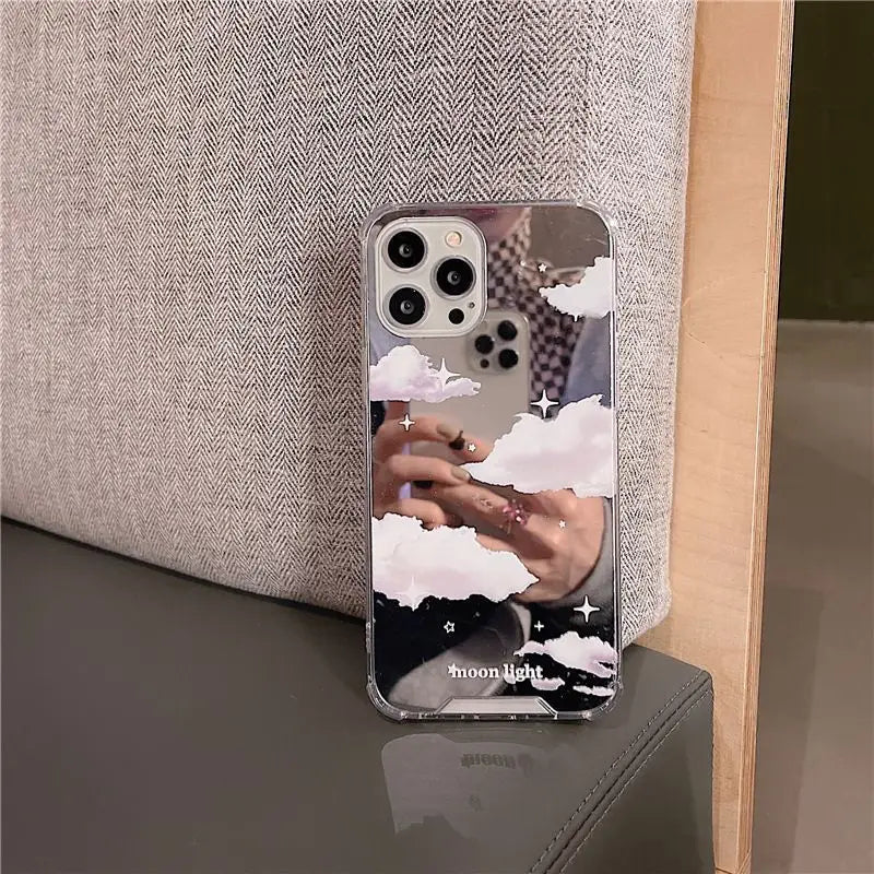 Cloud Mirrored Phone Case - iPhone 13 Pro Max / 13 Pro / 13 / 13 mini / 12 Pro Max / 12 Pro / 12 / 12 mini / 11 Pro Max / 11 Pro / 11 / SE / XS Max / XS / XR / X / SE 2 / 8 / 8 Plus / 7 / 7 Plus-10