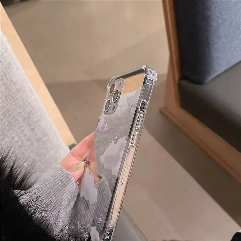 Cloud Mirrored Phone Case - iPhone 13 Pro Max / 13 Pro / 13 / 13 mini / 12 Pro Max / 12 Pro / 12 / 12 mini / 11 Pro Max / 11 Pro / 11 / SE / XS Max / XS / XR / X / SE 2 / 8 / 8 Plus / 7 / 7 Plus-12