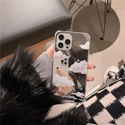 Cloud Mirrored Phone Case - iPhone 13 Pro Max / 13 Pro / 13 / 13 mini / 12 Pro Max / 12 Pro / 12 / 12 mini / 11 Pro Max / 11 Pro / 11 / SE / XS Max / XS / XR / X / SE 2 / 8 / 8 Plus / 7 / 7 Plus-11