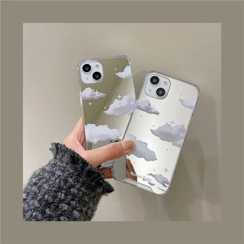 Cloud Mirrored Phone Case - iPhone 13 Pro Max / 13 Pro / 13 / 13 mini / 12 Pro Max / 12 Pro / 12 / 12 mini / 11 Pro Max / 11 Pro / 11 / SE / XS Max / XS / XR / X / SE 2 / 8 / 8 Plus / 7 / 7 Plus-8