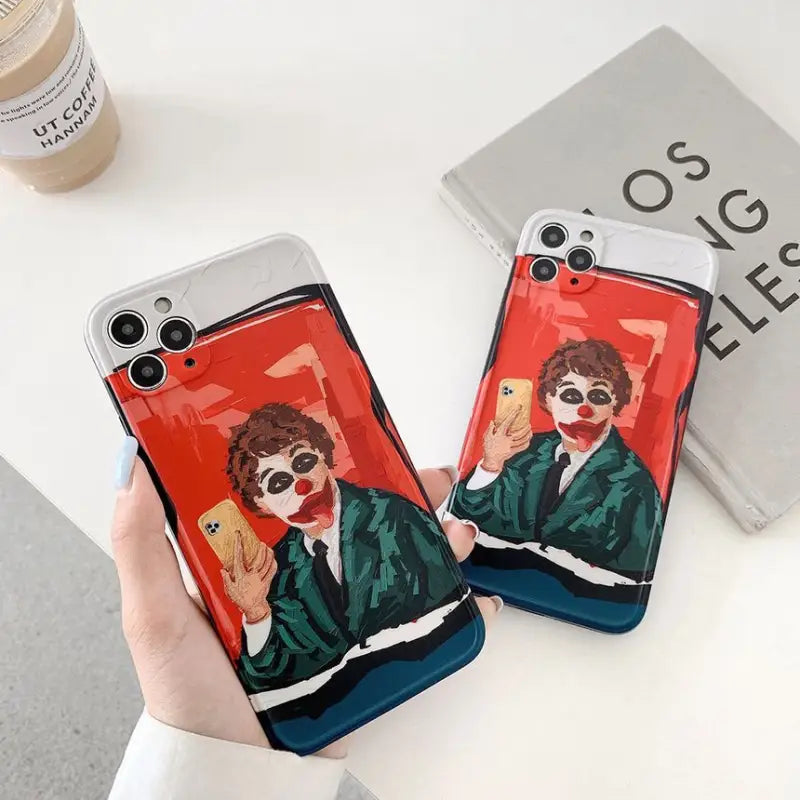 Clown Print Phone Case - iPhone 12 Pro Max / 12 Pro / 12 / 12 mini / 11 Pro Max / 11 Pro / 11 / SE / XS Max / XS / XR / X / SE 2 / 8 / 8 Plus / 7 / 7 Plus-3