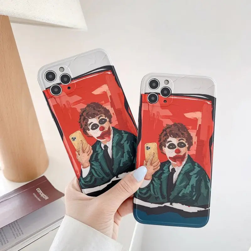 Clown Print Phone Case - iPhone 12 Pro Max / 12 Pro / 12 / 12 mini / 11 Pro Max / 11 Pro / 11 / SE / XS Max / XS / XR / X / SE 2 / 8 / 8 Plus / 7 / 7 Plus-5