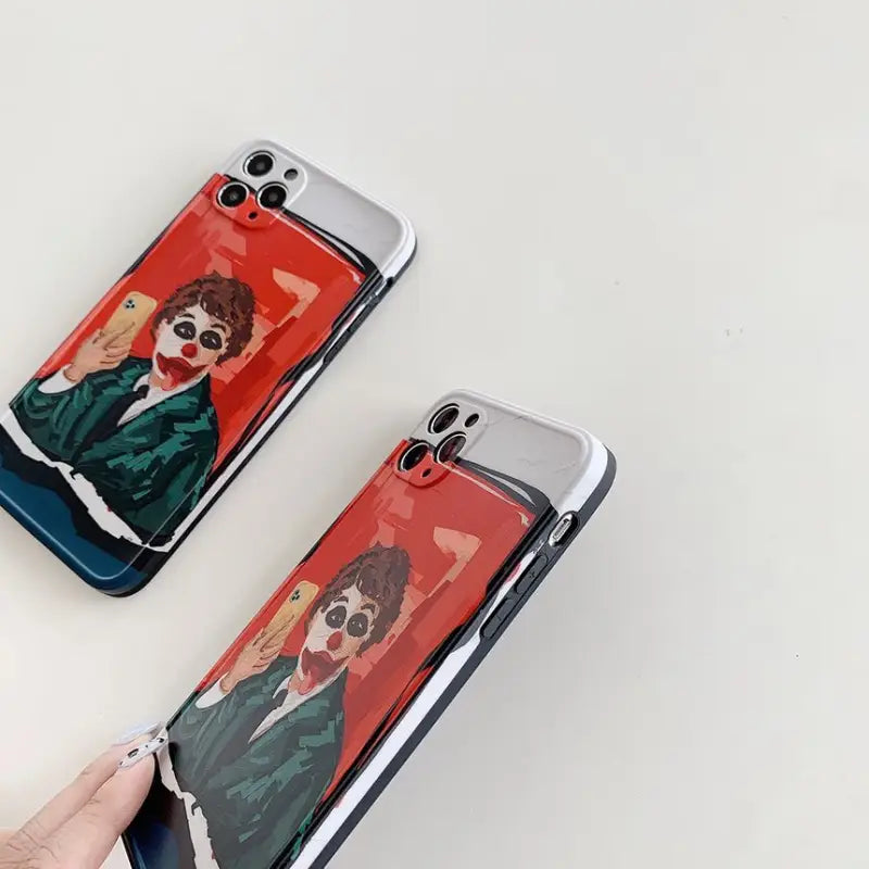 Clown Print Phone Case - iPhone 12 Pro Max / 12 Pro / 12 / 12 mini / 11 Pro Max / 11 Pro / 11 / SE / XS Max / XS / XR / X / SE 2 / 8 / 8 Plus / 7 / 7 Plus-9