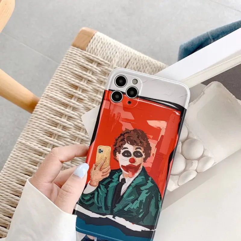 Clown Print Phone Case - iPhone 12 Pro Max / 12 Pro / 12 / 12 mini / 11 Pro Max / 11 Pro / 11 / SE / XS Max / XS / XR / X / SE 2 / 8 / 8 Plus / 7 / 7 Plus-8