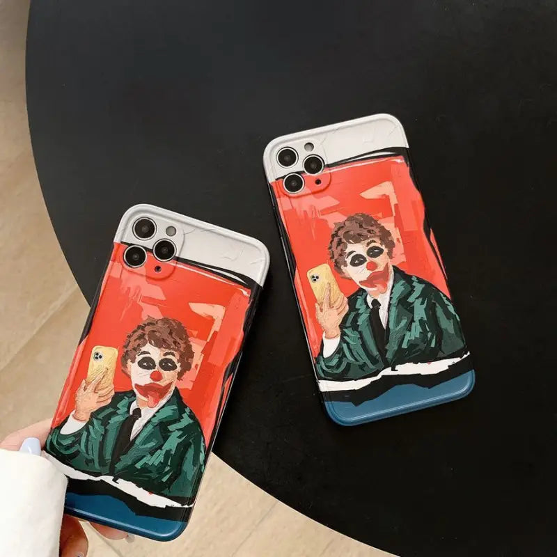 Clown Print Phone Case - iPhone 12 Pro Max / 12 Pro / 12 / 12 mini / 11 Pro Max / 11 Pro / 11 / SE / XS Max / XS / XR / X / SE 2 / 8 / 8 Plus / 7 / 7 Plus-4