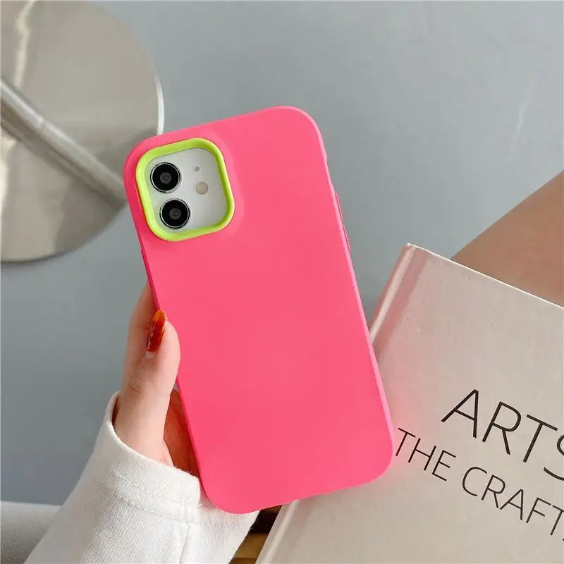 Color Block Phone Case - iPhone 12 Pro Max / 12 Pro / 12 / 11 Pro Max / 11 Pro / 11 / Xs Max / Xr / Xs / X / 8 Plus / 7 Plus-15