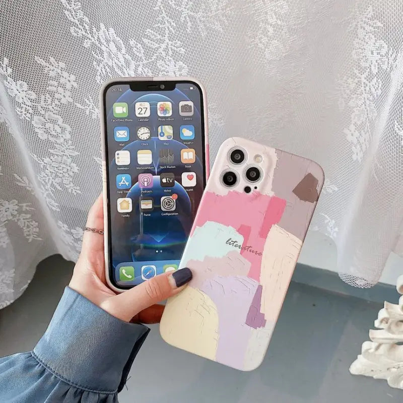 Color Panel Graffiti Phone Case - Iphone 12 Pro Max / 12 Pro / 12 / 12 Mini / 11 Pro Max / 11 Pro / 11 / Se / Xs Max / Xs / Xr / X / Se 2 / 8 / 8 Plus / 7 / 7 Plus-9