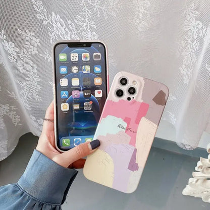 Color Panel Graffiti Phone Case - Iphone 12 Pro Max / 12 Pro / 12 / 12 Mini / 11 Pro Max / 11 Pro / 11 / Se / Xs Max / Xs / Xr / X / Se 2 / 8 / 8 Plus / 7 / 7 Plus-9