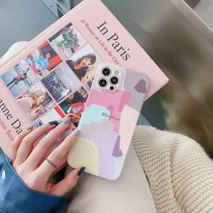 Color Panel Graffiti Phone Case - Iphone 12 Pro Max / 12 Pro / 12 / 12 Mini / 11 Pro Max / 11 Pro / 11 / Se / Xs Max / Xs / Xr / X / Se 2 / 8 / 8 Plus / 7 / 7 Plus-11