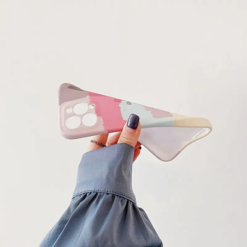 Color Panel Graffiti Phone Case - Iphone 12 Pro Max / 12 Pro / 12 / 12 Mini / 11 Pro Max / 11 Pro / 11 / Se / Xs Max / Xs / Xr / X / Se 2 / 8 / 8 Plus / 7 / 7 Plus-3