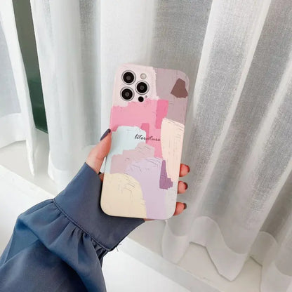 Color Panel Graffiti Phone Case - Iphone 12 Pro Max / 12 Pro / 12 / 12 Mini / 11 Pro Max / 11 Pro / 11 / Se / Xs Max / Xs / Xr / X / Se 2 / 8 / 8 Plus / 7 / 7 Plus-5