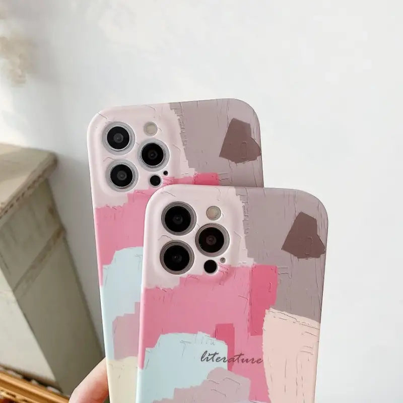 Color Panel Graffiti Phone Case - Iphone 12 Pro Max / 12 Pro / 12 / 12 Mini / 11 Pro Max / 11 Pro / 11 / Se / Xs Max / Xs / Xr / X / Se 2 / 8 / 8 Plus / 7 / 7 Plus-4