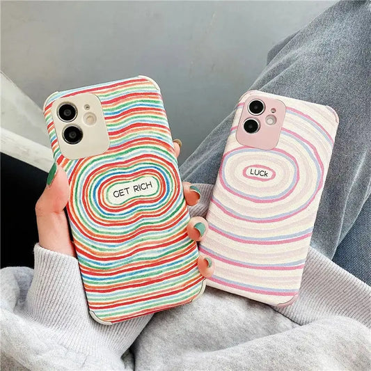 Colored Circles Get Rich/Luck iPhone Case BP121 - iphone 