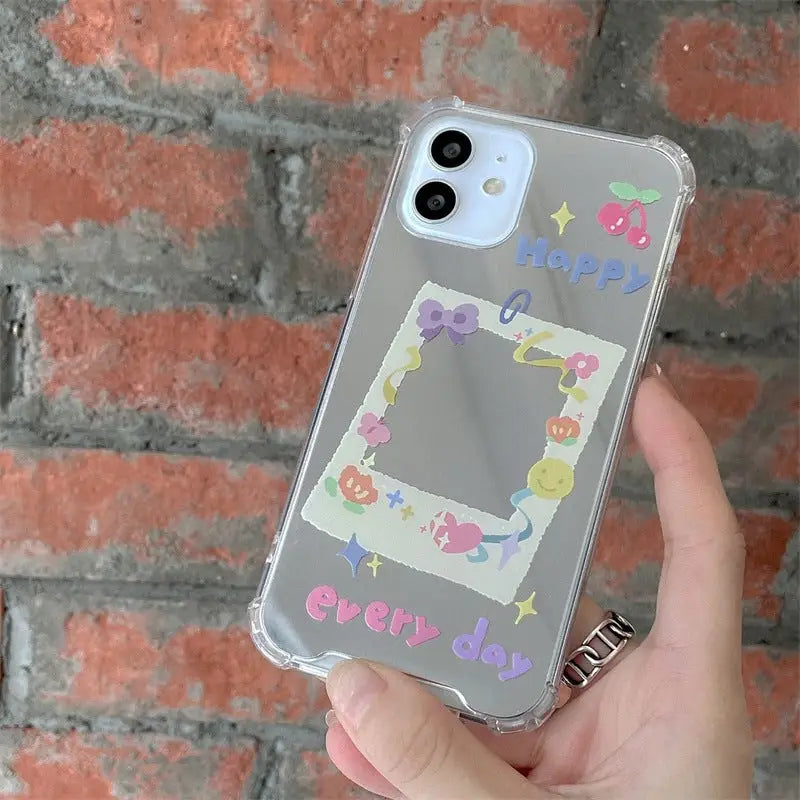 Colorful Flower Mirror iPhone Case BP277 - iphone case