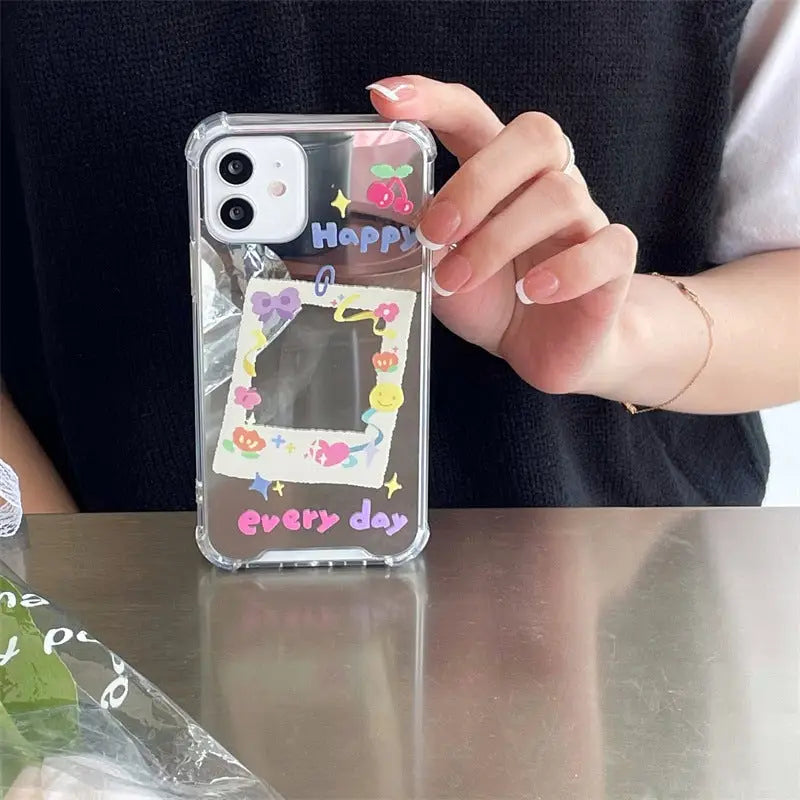 Colorful Flower Mirror iPhone Case BP277 - iphone case