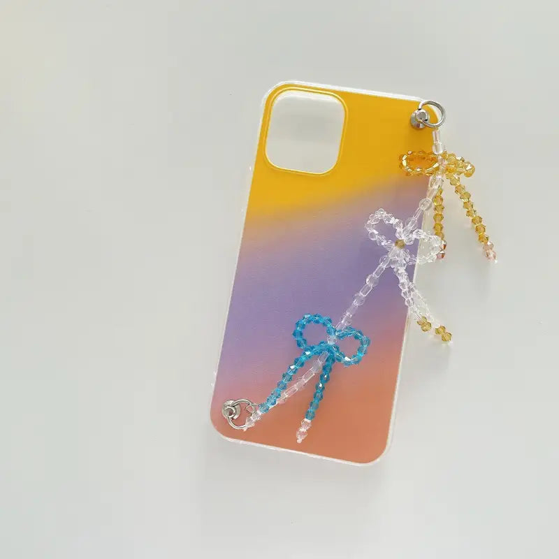 Colorful Gradient Beaded Chain iPhone Case BP212 - iphone 