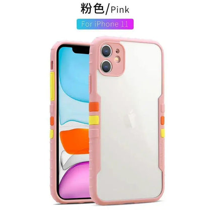 Colour Block Translucent Back Phone Case - iPhone 12 Pro Max