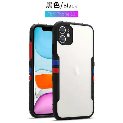 Colour Block Translucent Back Phone Case - iPhone 12 Pro Max