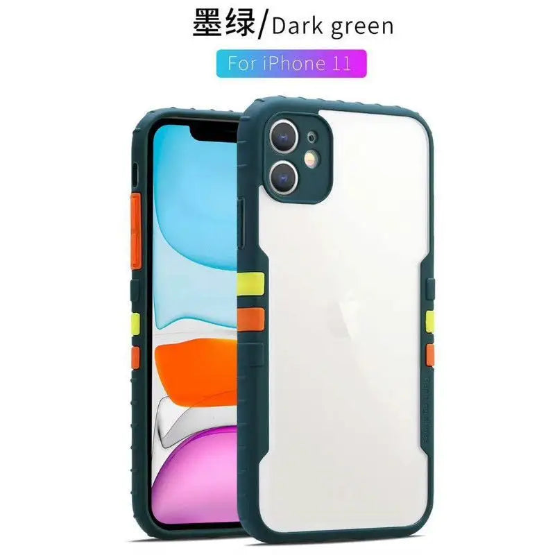 Colour Block Translucent Back Phone Case - iPhone 12 Pro Max