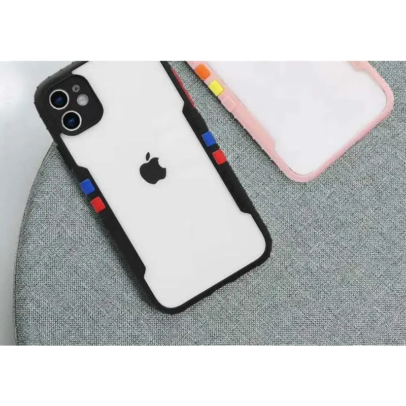 Colour Block Translucent Back Phone Case - iPhone 12 Pro Max