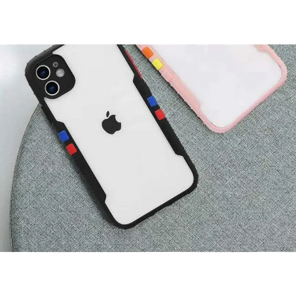 Colour Block Translucent Back Phone Case - iPhone 12 Pro Max