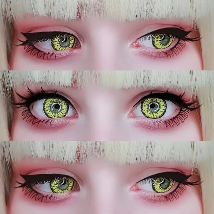 Cosplay Snowflake Yellow Color Contact Lenses BE732