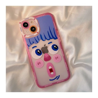 Couple Matching Cartoon Transparent Phone Case - iPhone 13 