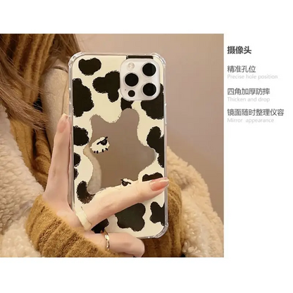 Cow Mirrored Phone Case - Iphone 7 / 8 / Se, 7 Plus / 8 Plus, X / Xs, Xs Max, Xr, 11, 11 Pro, 11 Pro Max, 12 Mini, 12, 12 Pro, 12 Pro Max, 13mini, 13, 13pro, 13pro Max-3