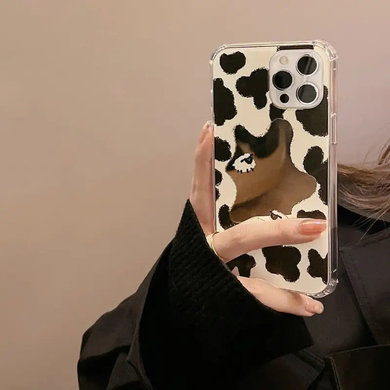 Cow Mirrored Phone Case - Iphone 7 / 8 / Se, 7 Plus / 8 Plus, X / Xs, Xs Max, Xr, 11, 11 Pro, 11 Pro Max, 12 Mini, 12, 12 Pro, 12 Pro Max, 13mini, 13, 13pro, 13pro Max-20