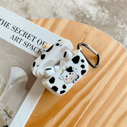 Cow Print AirPods Earphone Case Skin B350 - Mobile Cases & 