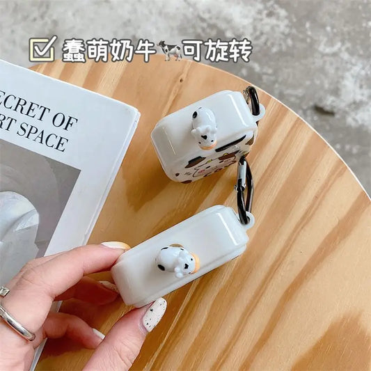 Cow Print AirPods Earphone Case Skin B350 - Mobile Cases & 