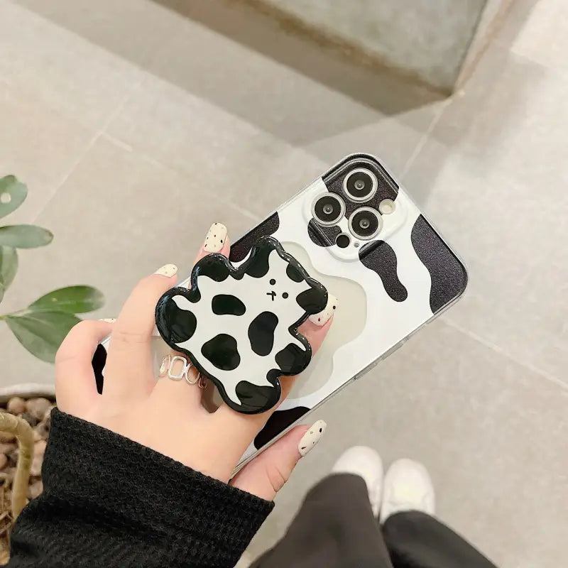 Cow Printing With Bear Holder iPhone Case BP322 - iphone 