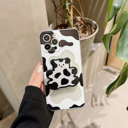 Cow Printing With Bear Holder iPhone Case BP322 - iphone 