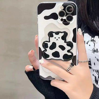 Cow Printing With Bear Holder iPhone Case BP322 - iphone 