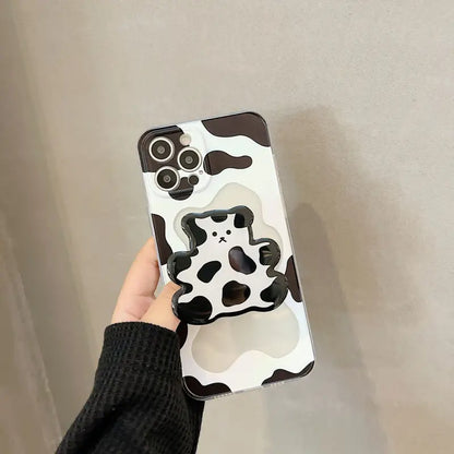 Cow Printing With Bear Holder iPhone Case BP322 - iphone 