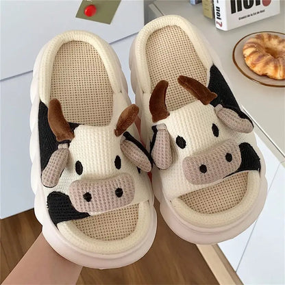 Cow Slippers For Home W361 - slippers