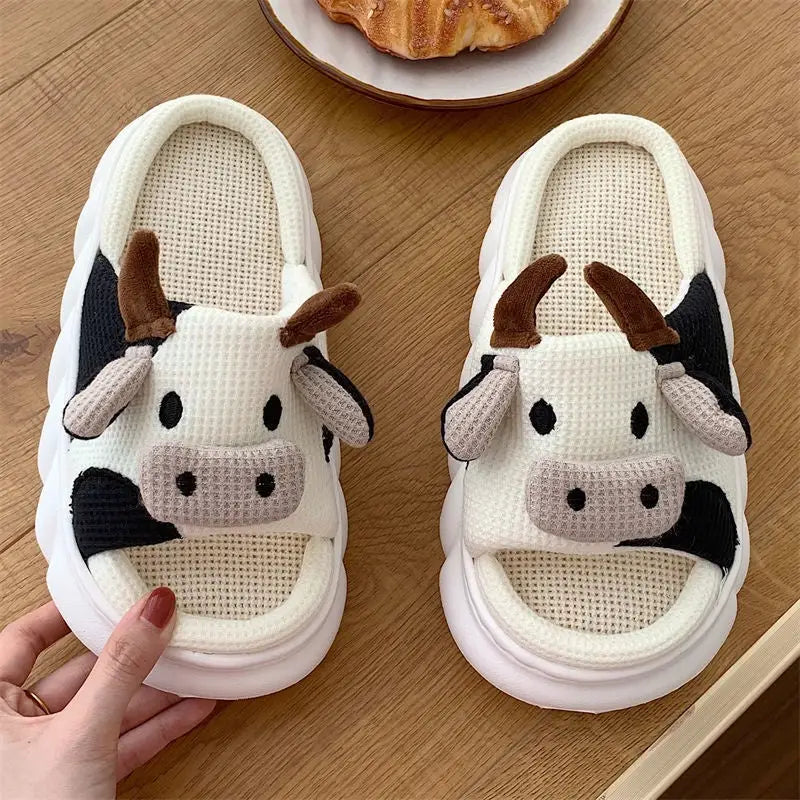 Cow Slippers For Home W361 - slippers