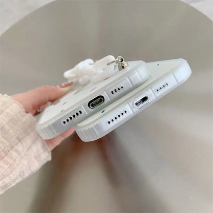 Cream Print Transparent Phone Case - iPhone 13 Pro Max / 13 Pro / 13 / 13 mini / 12 Pro Max / 12 Pro / 12 / 12 mini / 11 Pro Max / 11 Pro / 11 / SE / XS Max / XS / XR / X / SE 2 / 8 / 8 Plus / 7 / 7 Plus-8