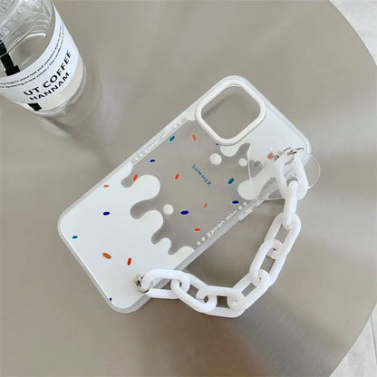 Cream Print Transparent Phone Case - iPhone 13 Pro Max / 13 Pro / 13 / 13 mini / 12 Pro Max / 12 Pro / 12 / 12 mini / 11 Pro Max / 11 Pro / 11 / SE / XS Max / XS / XR / X / SE 2 / 8 / 8 Plus / 7 / 7 Plus-11