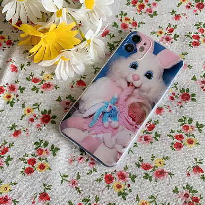 Crying Baby With Bunny iPhone Case W296 - iphone case